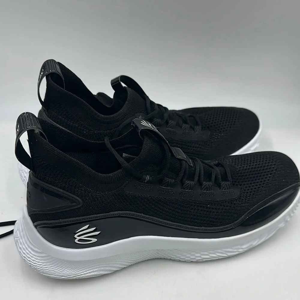 Under Armour Mens UA Team Curry 8 NM Flow Basketball Shoes Black Size 14m 15.5w